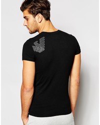 T-shirt à col rond noir Emporio Armani