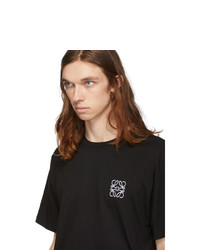 T-shirt à col rond noir Loewe