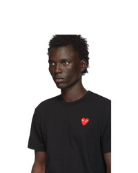 T-shirt à col rond noir Comme Des Garcons Play