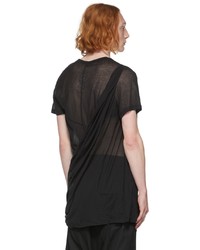 T-shirt à col rond noir Rick Owens