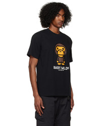 T-shirt à col rond noir BAPE