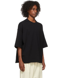 T-shirt à col rond noir Jil Sander