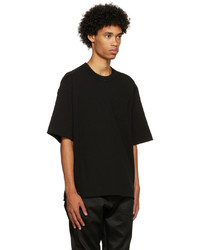 T-shirt à col rond noir Sacai