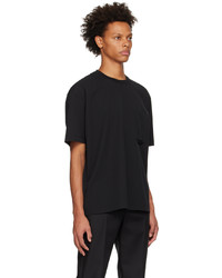 T-shirt à col rond noir Solid Homme