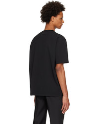 T-shirt à col rond noir Solid Homme