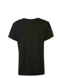 T-shirt à col rond noir Black Fist