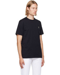 T-shirt à col rond noir Raf Simons