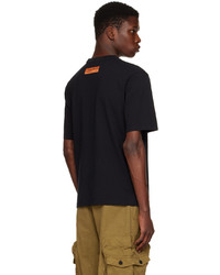 T-shirt à col rond noir Heron Preston