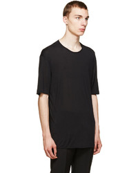 T-shirt à col rond noir Maison Margiela