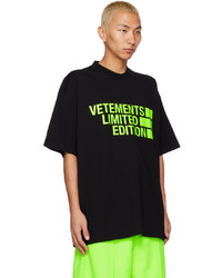 T-shirt à col rond noir Vetements