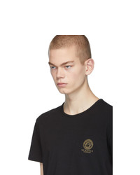 T-shirt à col rond noir Versace Underwear