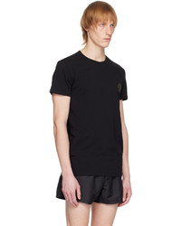 T-shirt à col rond noir Versace Underwear