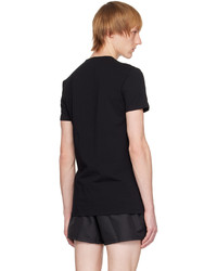 T-shirt à col rond noir Versace Underwear