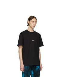 T-shirt à col rond noir MSGM