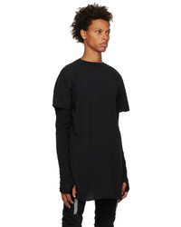 T-shirt à col rond noir Boris Bidjan Saberi