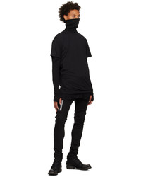 T-shirt à col rond noir Boris Bidjan Saberi