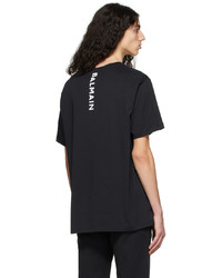 T-shirt à col rond noir Balmain