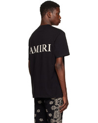 T-shirt à col rond noir Amiri