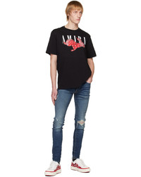 T-shirt à col rond noir Amiri