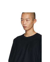 T-shirt à col rond noir Homme Plissé Issey Miyake