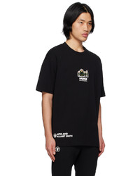 T-shirt à col rond noir AAPE BY A BATHING APE