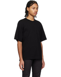 T-shirt à col rond noir Sacai