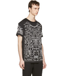 T-shirt à col rond noir Marcelo Burlon County of Milan