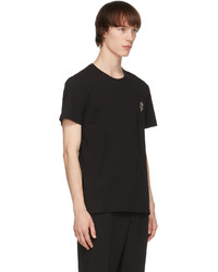 T-shirt à col rond noir Alexander McQueen