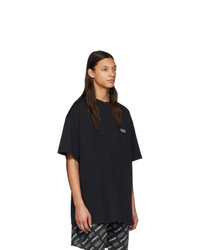 T-shirt à col rond noir Vetements