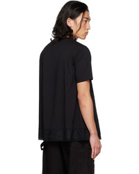 T-shirt à col rond noir Simone Rocha