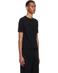 T-shirt à col rond noir Eckhaus Latta