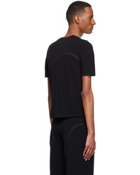 T-shirt à col rond noir Eckhaus Latta