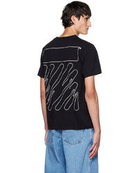 T-shirt à col rond noir Off-White