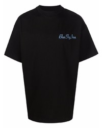T-shirt à col rond noir BLUE SKY INN