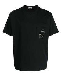 T-shirt à col rond noir Bode