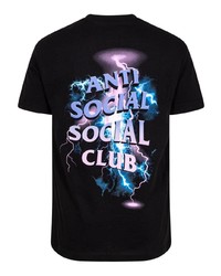 T-shirt à col rond noir Anti Social Social Club