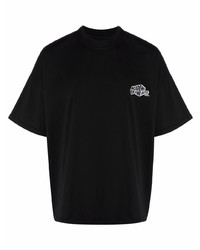 T-shirt à col rond noir Bonsai