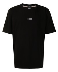 T-shirt à col rond noir BOSS