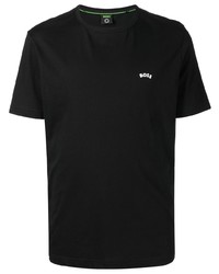 T-shirt à col rond noir BOSS