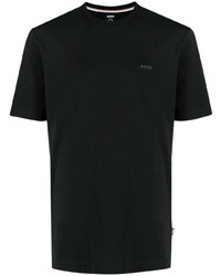 T-shirt à col rond noir BOSS
