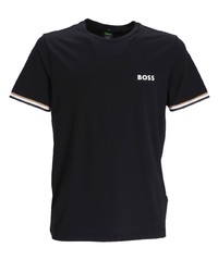 T-shirt à col rond noir BOSS