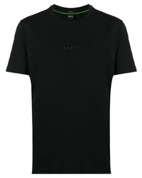 T-shirt à col rond noir BOSS