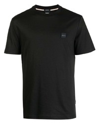 T-shirt à col rond noir BOSS