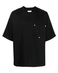 T-shirt à col rond noir Bottega Veneta