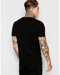 T-shirt à col rond noir Asos