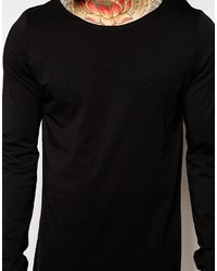 T-shirt à col rond noir Asos