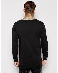 T-shirt à col rond noir Asos