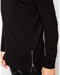 T-shirt à col rond noir Asos