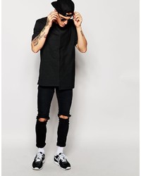 T-shirt à col rond noir Asos