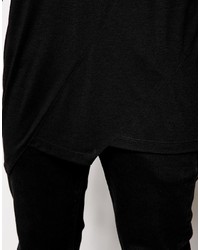 T-shirt à col rond noir Asos